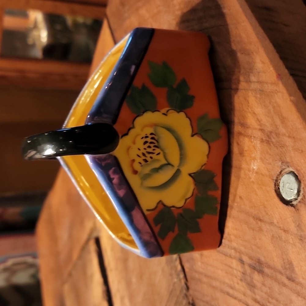 Vintage Japanese Lusterware Basket, Unknown Maker (circa 1940s)